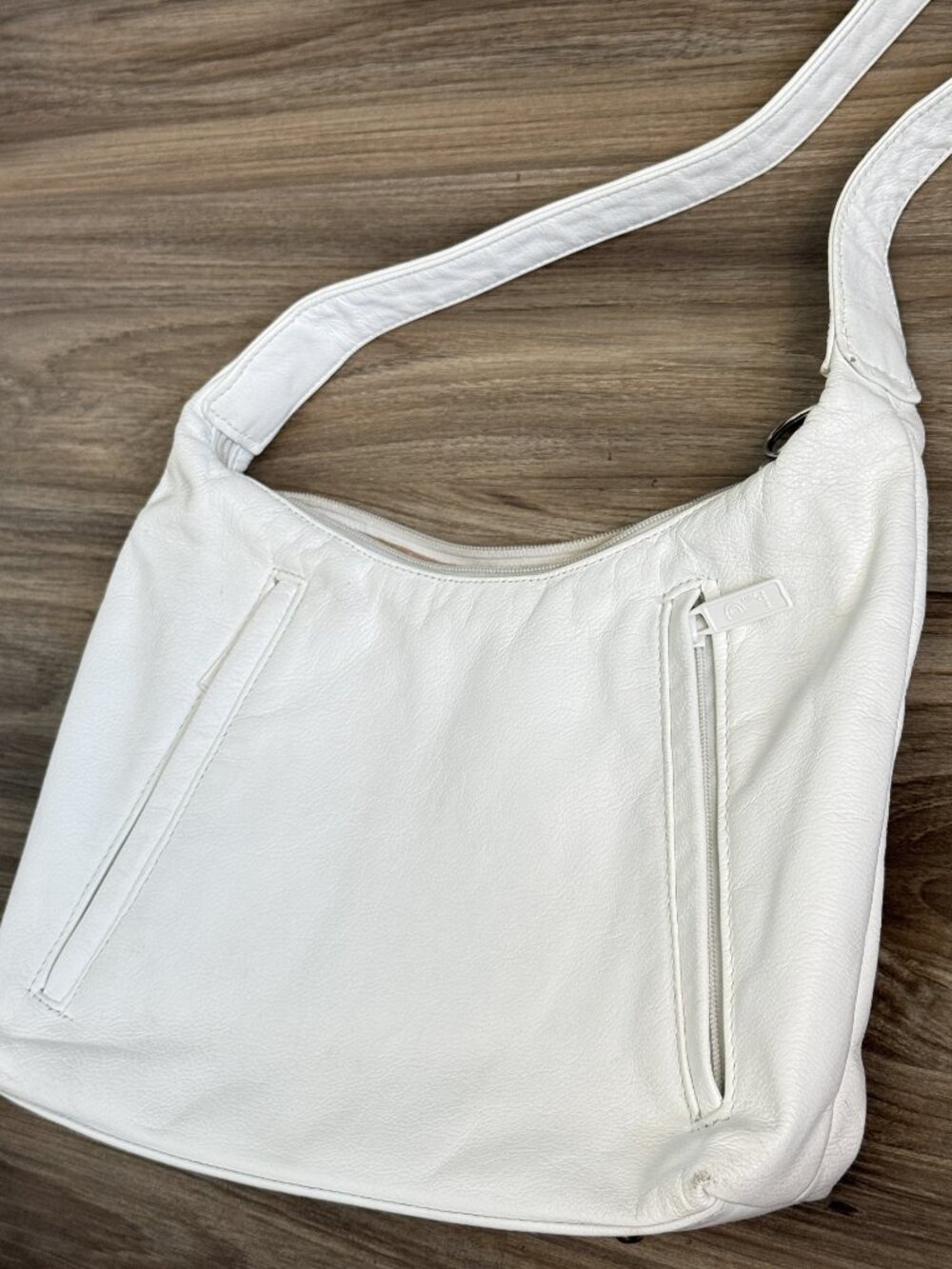 PINKY Shoulder Bag White Leather